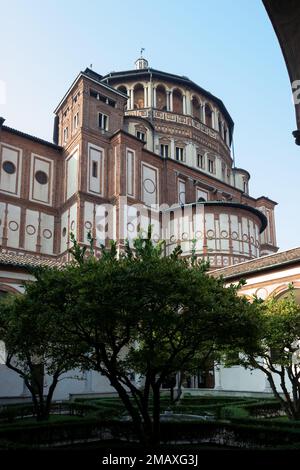 Détail architectural de l'église Santa Maria delle Grazie (Sainte Marie de grâce), 1497, et du couvent dominicain, site classé au patrimoine mondial de l'UNESCO Banque D'Images