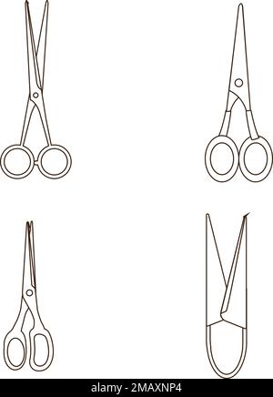 illustration du modèle vectoriel du logo en forme de ciseaux Illustration de Vecteur