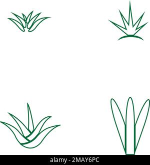 motif d'illustration du logo aloe vera Illustration de Vecteur