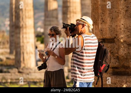 Italie, région du Cilento, Salerne, Campanie: Site archéologique et ruines de Paestum Banque D'Images