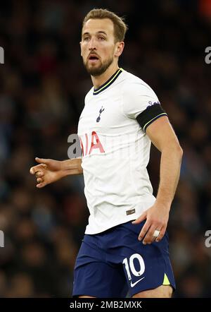 Manchester, Royaume-Uni. 19th janvier 2023. Harry Kane de Tottenham lors du match de la Premier League au Etihad Stadium de Manchester. Credit: Sportimage/Alay Live News Banque D'Images