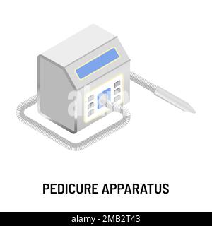 Appareil de pédicure appareil électrique isolé équipement de salon de beauté Illustration de Vecteur