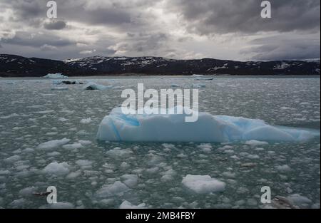 Dérive de glace près du glacier EQI, Groenland Banque D'Images