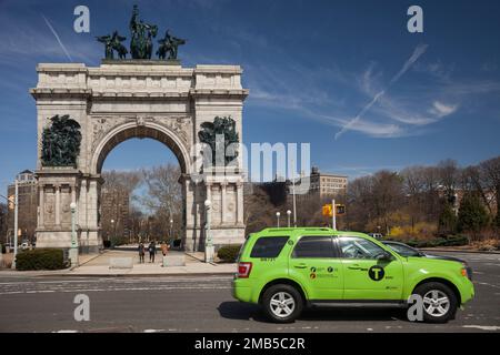 Arc commémoratif des soldats et des marins à Grand Army Plaza, Prospect Heights, Brooklyn, New York Banque D'Images