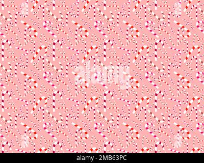 Motif de friandises rose et blanc sans couture pour le nouvel an et Fête de Noël Illustration de Vecteur