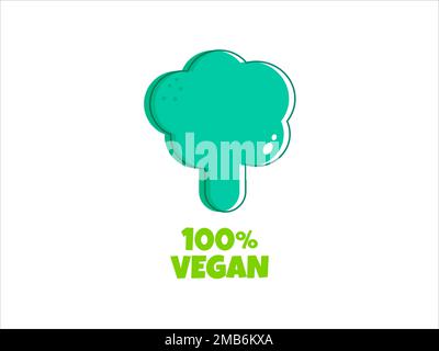 Brocoli végétalien plat. Nourriture végétalienne saine. Une alimentation saine. Plats végétariens. Menu végétalien. Nutrition saine alimentation de jardin. Illustration vectorielle Illustration de Vecteur