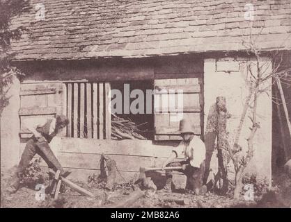 William Henry Fox Talbot - Carpenter à Lacock, Wiltshire, Angleterre, Banque D'Images