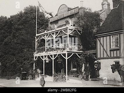 François Emile Zola - la maison énigmatique - près de Walton et non loin de la Tamise - les Anglers - Walton sur la Tamise Banque D'Images