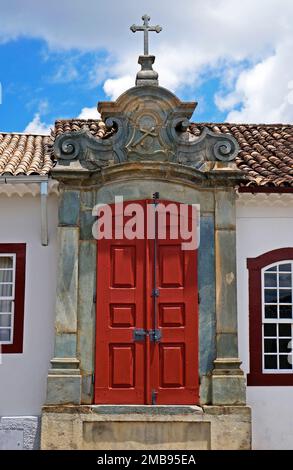 Petite chapelle de Sao Joao del Rei, Brésil Banque D'Images