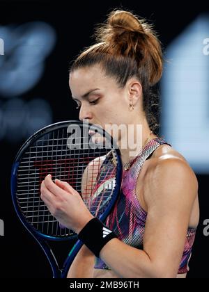 Melbourne Park 21/1/2023. Maria SAKKARI (GRE) en action à l'Open d'Australie de 2023. Corleve/Alay Live News Banque D'Images