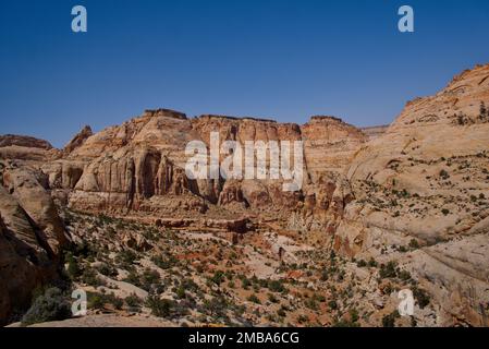 Au-dessus du Grand Wash dans le parc national de Capitol Reef, Utah Banque D'Images