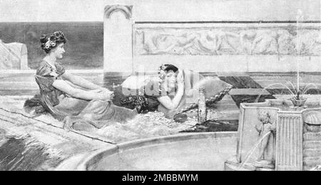 ''photos de l'année - IX "L'amour dans l'impie", d'après L Alma Tadema, RA, 1891. Dans « The Graphic. Un journal hebdomadaire illustré », volume 44. Juillet à décembre 1891. Banque D'Images