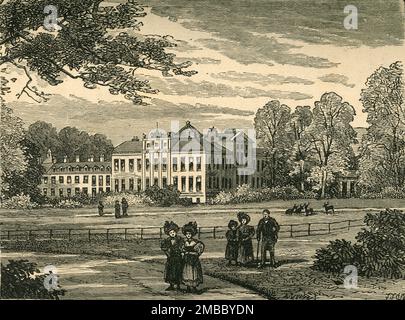 'Palais de Kensington, où naît la reine, comme il est apparu en 1831', (c1897). Lieu de naissance de la reine Victoria. Tiré de "la détermination de la Reine et son double règne royal des soixante ans", par Charles Bullock, B.D. ["Home Words" Publishing Office, Londres, ] Banque D'Images