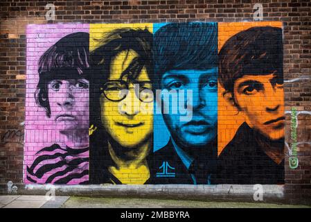 L'art de la rue Beatles dans le triangle Baltique Banque D'Images