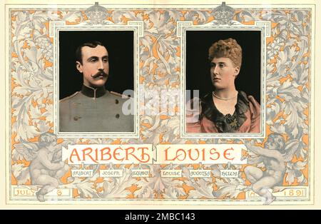 ''HRH Princesse Louise du Schleswig-Holstein, mariée à HSH Prince Aribert d'Anhalt, sur 6 juillet 1891', 1891. Dans « The Graphic. Un journal hebdomadaire illustré », volume 44. Juillet à décembre 1891. Banque D'Images