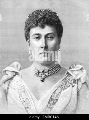 ''HRH Princesse chrétienne du Schleswig-Holstein, 1891', 1891. Dans « The Graphic. Un journal hebdomadaire illustré », volume 44. Juillet à décembre 1891. Banque D'Images