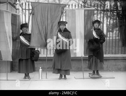 Femme au suffrage - Pickets, 1917. Banque D'Images