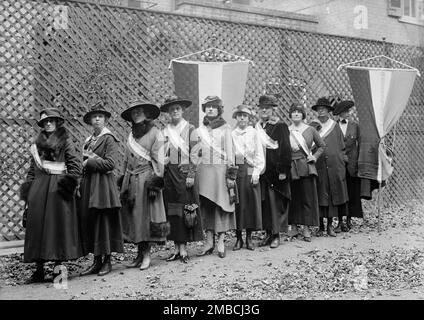 Femme au suffrage - Pickets, 1917. Banque D'Images