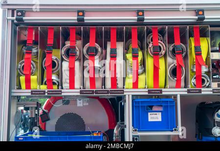 Incendie, véhicule de lutte contre l'incendie, équipement, salon Interschutz 2022 à Hanovre, le plus grand salon mondial de lutte contre l'incendie, rescue servic Banque D'Images