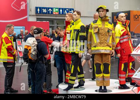 Équipement de protection individuelle, vêtements pour pompiers, Interschutz 2022 salon de Hanovre, le plus grand salon mondial de lutte contre les incendies, res Banque D'Images