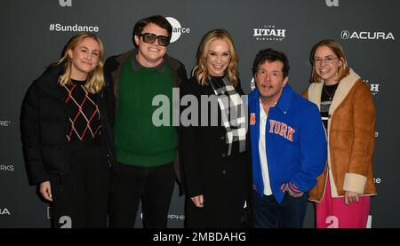 Park City, États-Unis. 20th janvier 2023. Sam Michael Fox. Schuyler Frances Fox, Aquinnah Kathleen Fox, Tracy Pollan et Michael J Fox assistent à la première du festival du film Sundance 2023 'STILL' au théâtre Eccles Centre sur 20 janvier 2023 à Park City, Utah. Photo: Casey Flanigan/imageSPACE/Sipa USA crédit: SIPA USA/Alay Live News Banque D'Images