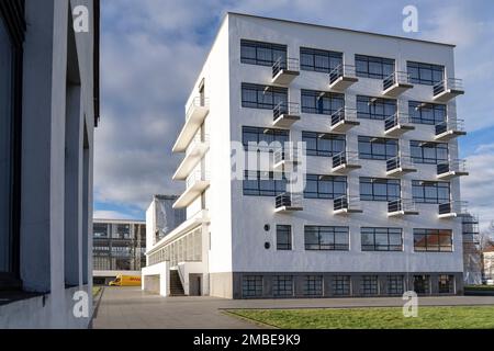 Résidences pour étudiants, bauhaus School, Dessau, République fédérale d'Allemagne Banque D'Images
