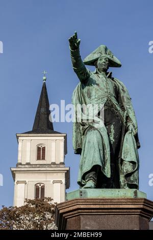 Vater Franz monument à Leopold III Frederick Franz, duc d'Anhalt-Dessau, St. Eglise de Jean, Dessau, Saxe-Anhalt, Allemagne, Europe Banque D'Images