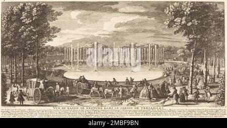 Vue du bassin de Neptune dans le jardin de Versailles. Vue sur le bassin de Neptune dans le jardin de Versailles. Banque D'Images