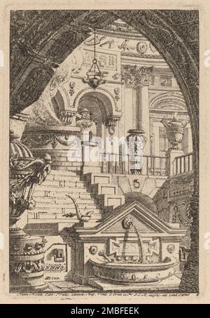 Fantaisie d'un temple antique, 1770/1780. Banque D'Images