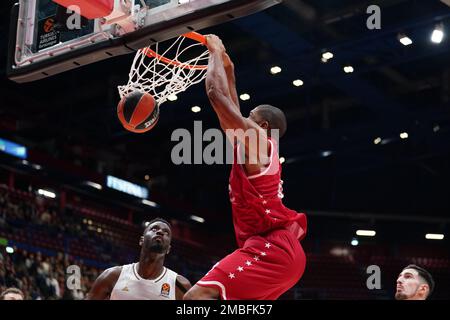 Italie. 20th janvier 2023. Kyle Hines (Ea7 Emporio Armani Milan) usage éditorial seulement crédit: Agence de photo indépendante/Alamy Live News Banque D'Images