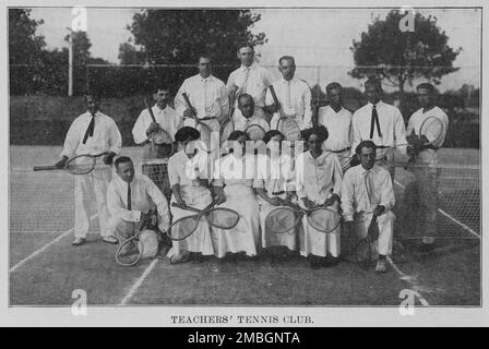 Club de tennis des enseignants, 1915. Banque D'Images