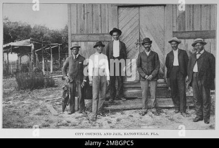 Conseil municipal et prison, Eatonville, Floride, 1907. Banque D'Images