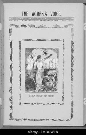 La voix de la femme; [page couverture de l'hebdomadaire illustré national]; Kansas City, Missouri; 26 février 1898, 1916. Banque D'Images