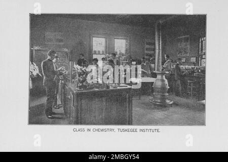 Classe de chimie, Institut Tuskegee, 1902. Banque D'Images