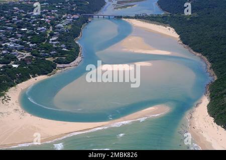 Kariega River Mouth, Cap oriental, Afrique du Sud. Banque D'Images