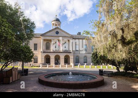 Tallahassee, Floride, États-Unis - 18 avril 2022: Le palais de justice des États-Unis Banque D'Images