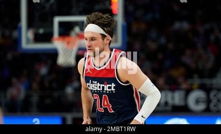 Washington Wizards forward Corey Kispert (24) in the first half of an NBA  basketball game Wednesday, Dec. 14, 2022, in Denver. (AP Photo/David  Zalubowski Stock Photo - Alamy