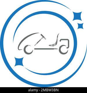 Karting, karting, logo sport, arrière-plan Illustration de Vecteur