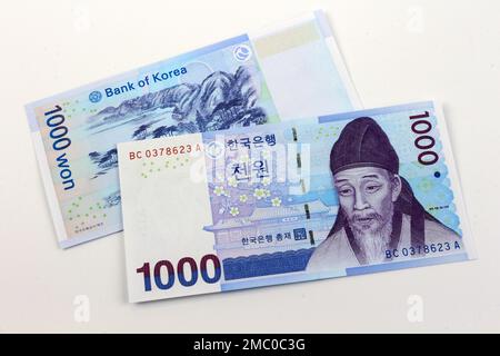 Corée du Sud 1000 a remporté un billet de banque, comté asiatique, Corée du Sud Banque D'Images