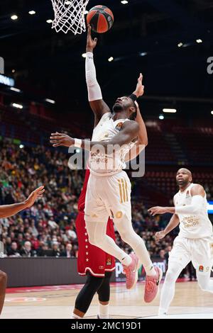 Milan, Italie. 20th janvier 2023. Jonah Mathews (Asvel Lyon Villeurbanne) pendant EA7 Emporio Armani Milano vs Lyon-Villeurbanne, Championnat d'Euroligue de basket-ball à Milan, Italie, 20 janvier 2023 usage éditorial seulement crédit: Agence de photo indépendante/Alamy Live News Banque D'Images