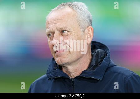 Wolfsburg, Allemagne. 21st janvier 2023. Firo : 01/21/2023, football, 1st ligue, 1st Bundesliga, Saison 2022/2023, VfL Wolfsburg - SC Freiburg entraîneur Christian Streich (SC Freiburg) portrait, Credit: dpa/Alay Live News Banque D'Images