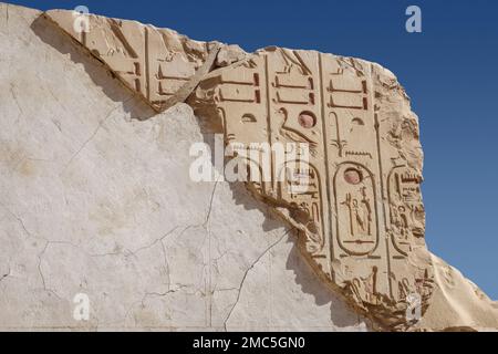 Le Temple de Ramsès II à proximité du Temple de Seti I à Abydos, Egypte Banque D'Images
