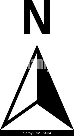 Symbole de flèche nord de base icône symbole pour l'orientation de la carte. Image vectorielle. Illustration de Vecteur