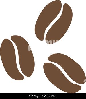 Icônes de grains de café brun de forme organique. Image vectorielle. Illustration de Vecteur