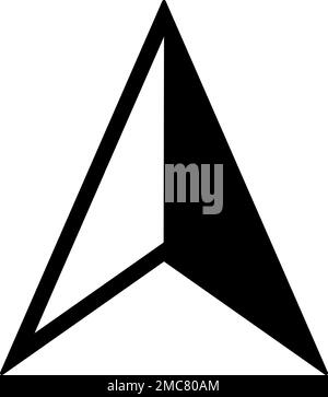 Symbole de flèche nord de base icône symbole pour l'orientation de la carte. Image vectorielle. Illustration de Vecteur