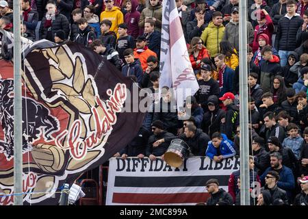 Reggio Calabria, Italie. 21st janvier 2023. Fans de Reggina pendant Reggina 1914 vs Ternana Calcio, football italien série B match à Reggio Calabria, Italie, 21 janvier 2023 crédit: Agence de photo indépendante/Alamy Live News Banque D'Images