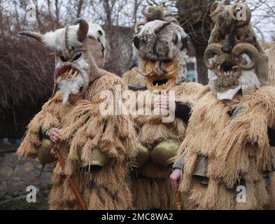 Le festival de jeux de mascarade Surova dans Breznik, Bulgarie Banque D'Images