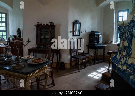 Intérieur résidentiel d'une des tours de Burg Stolpen (château de Stolpen). Saxe. Allemagne. Banque D'Images