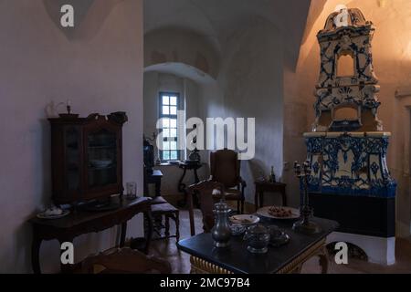 Intérieur résidentiel d'une des tours de Burg Stolpen (château de Stolpen). Saxe. Allemagne. Banque D'Images