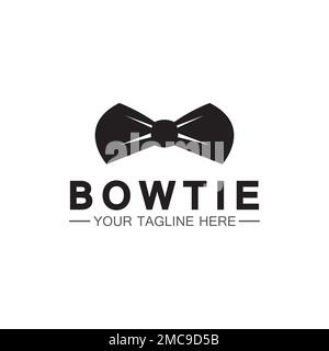 silhouette vintage noeud papillon logo motif vectoriel. logo et symbole papillon Illustration de Vecteur